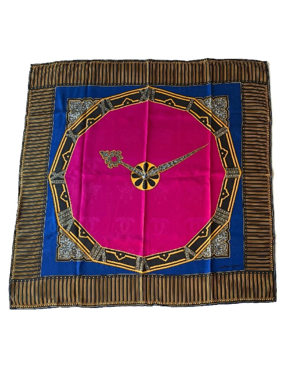 Must de Cartier Paris Vintage Silk Scarf with Original Box